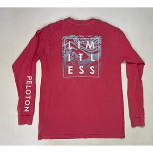 Peloton Limitless Graphic T-shirt Men XS Pink Long Sleeve